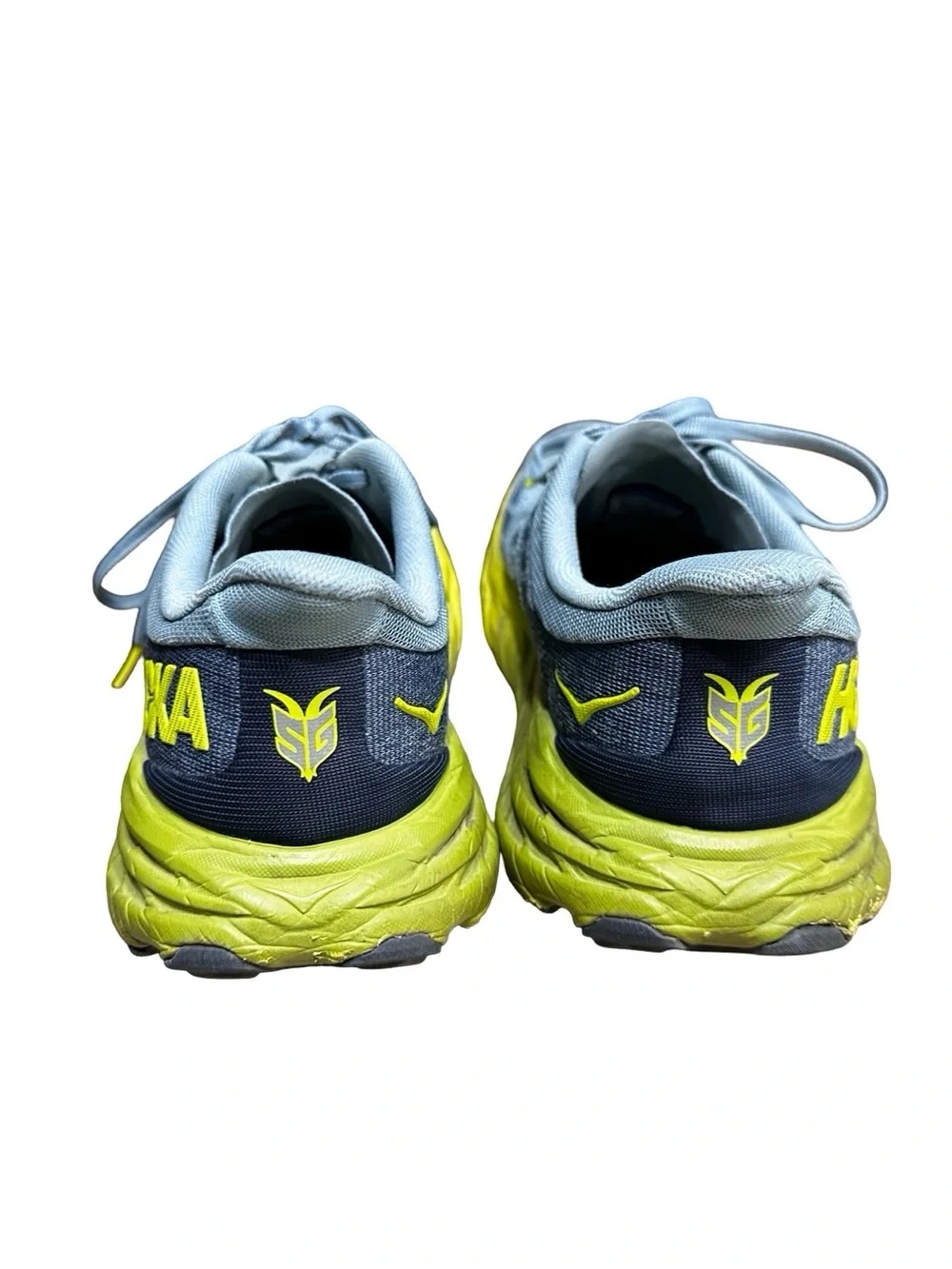 HOKA Men’s Speedgoat 5 Blue Green Sneakers Size 10.5D Workout Running Trail